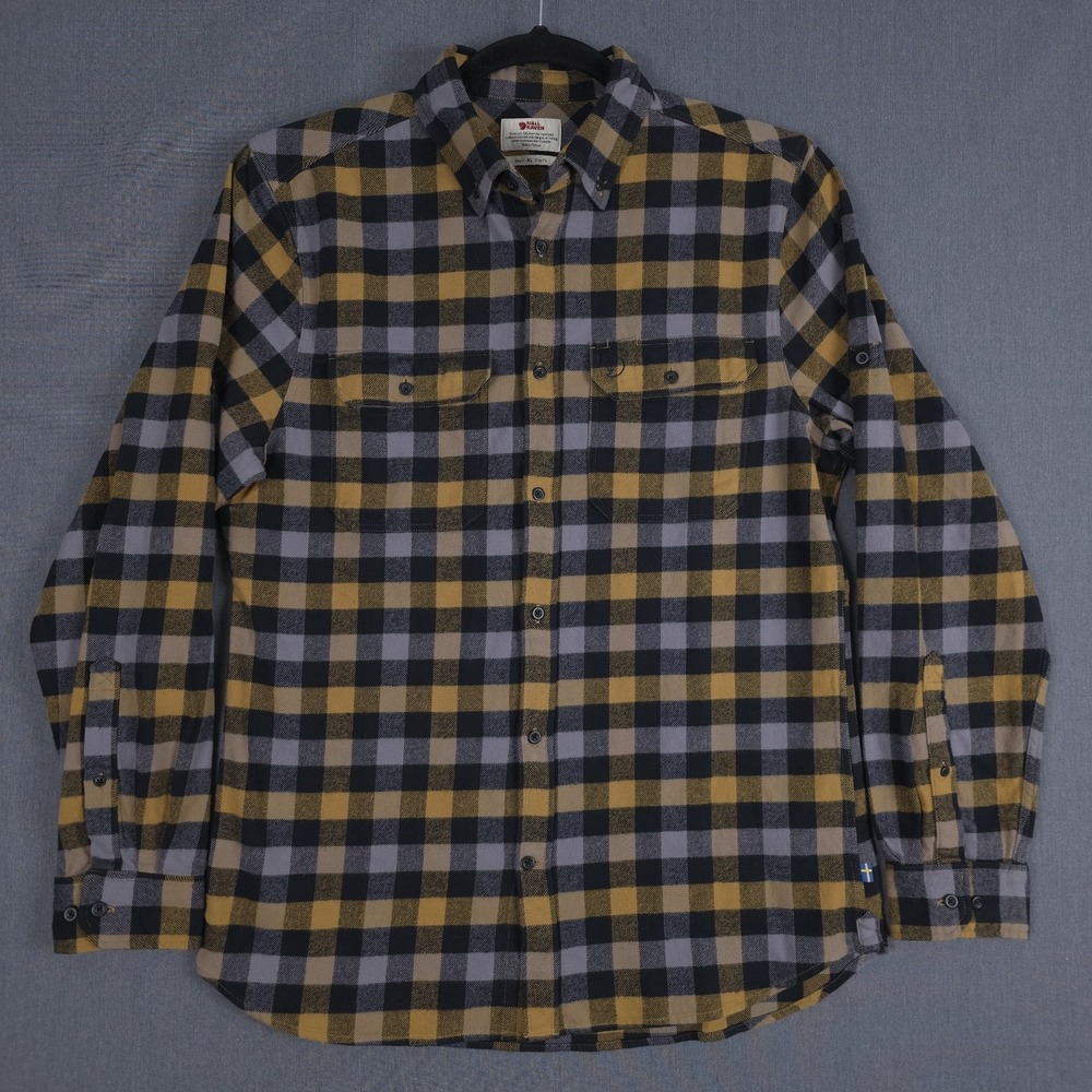 Fjallraven Skog Flannel Shirt Mens‎ XL Plaid Long Sleeve Outdoor Button Up 81353